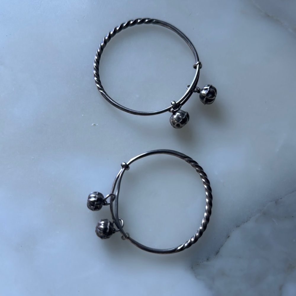 Sterling Silver baby foot rings